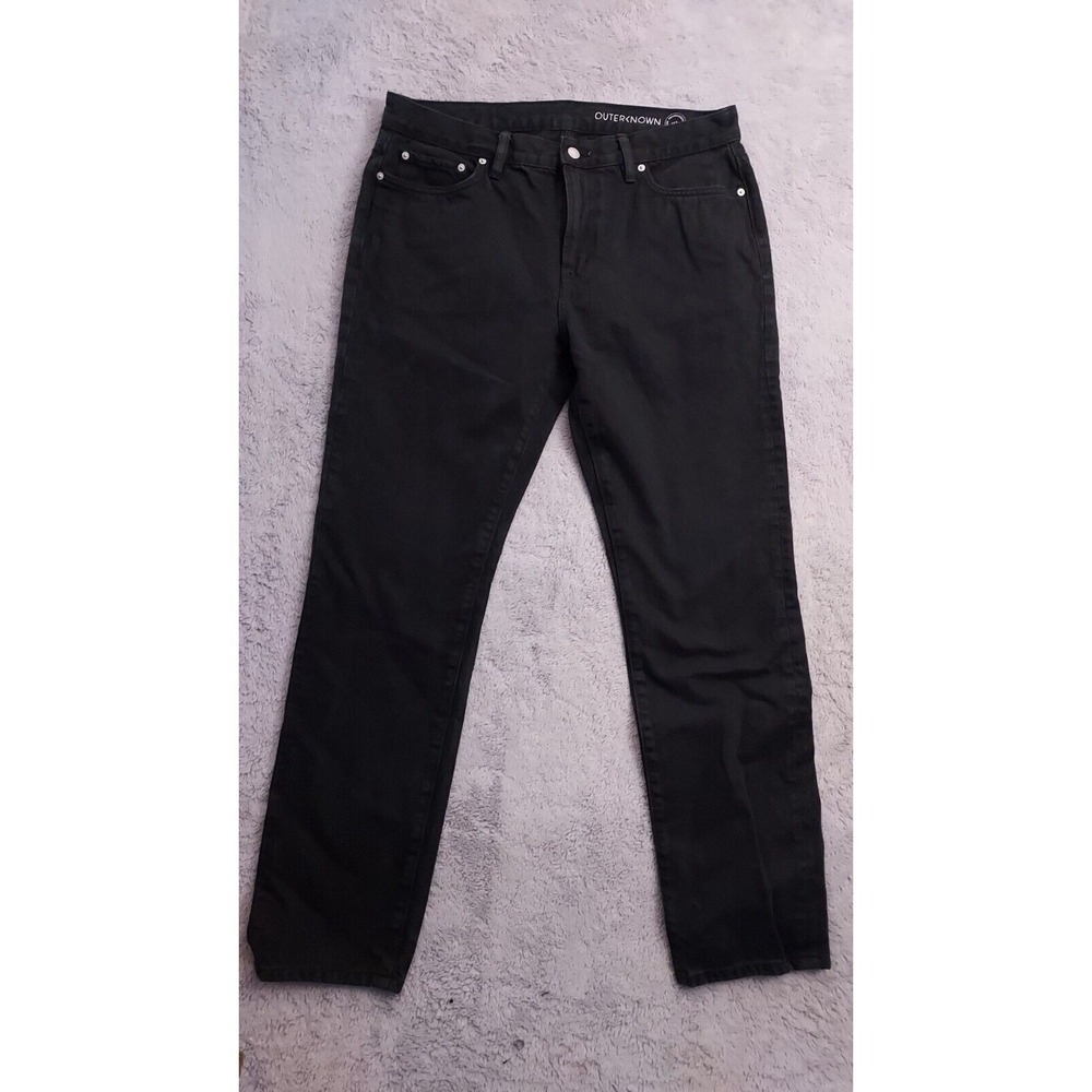 Outerknown Black Non Stretch Tapered denim